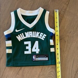 Nike 12 month Giannis Antetokounmpo Milwaukee Bucks swing man jersey